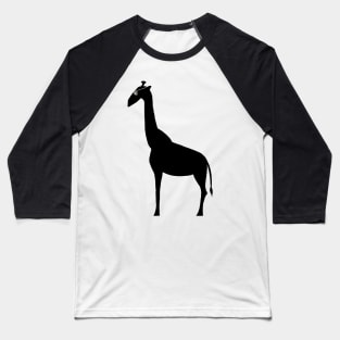 Giraffe Silhouette Baseball T-Shirt